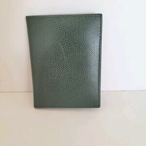 Tiffany & Co. Leather Unisex Wallet Card ID Designer Compact Small Mini Green